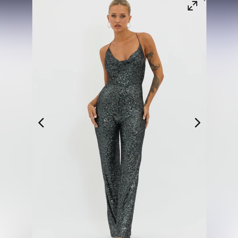Privy Sparkling Black Jumpsuit